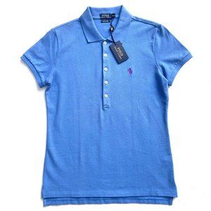 NWT Polo Ralph Lauren Stretch Mesh Blue Polo $125